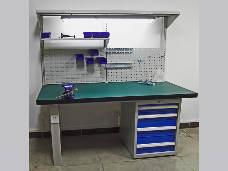 四抽柜三立柱工作台