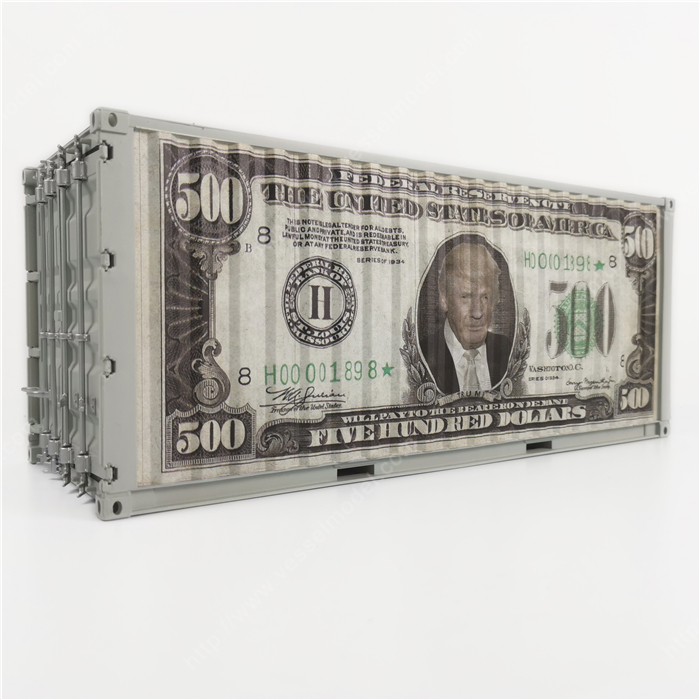 1:20创意涂鸦集装箱欧美人民币集装箱纸巾盒笔筒模型制作