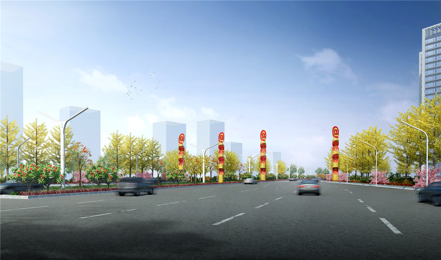 市政道路效果图-新手指引-广州城迹数字视觉科技有限公司
